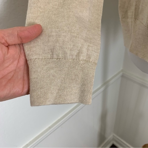 J Crew Crewneck Cotton Cashmere Pullover Sweater in Natural - Picture 6 of 13